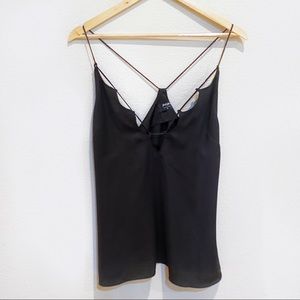 Nasty Gal Black Deep V-Neck Spaghetti Strap Cami